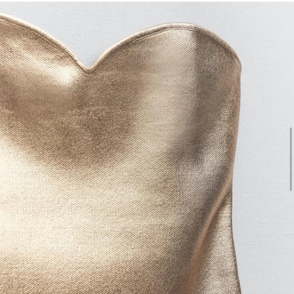 ZARA KNIT BUSTIER TOP - Picture 12 of 13